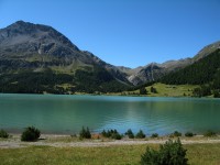 Blick &uuml;ber den Lago di San Giacomo Fra&eacute;le nach S&uuml;den zur Alpe Tea.
