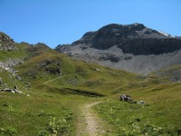Von der Alpe Furcola geht &uuml;ber alte Milit&auml;rstra&szlig;en zum Pass.