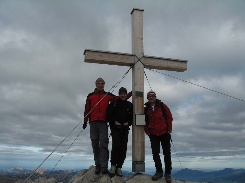 G&uuml;nther, Rupert und Ich (von rechts) am Widderstein 2533m