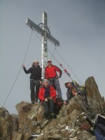 Robert, Andreas, Ich und Horst auf der Wildspitze 3770m.