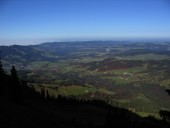 Blick beim Aufstieg zum Tristenkopf nach Norden in den Bregenzerwald.