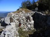 Die Ruine Gundelstein von 1800 etwas oberhalb von der Tristenalpe.