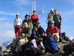 Wir am Wilden Pfaff 3458m. Von links vorne: Robert, Horst, Andreas; hinten: Volker, Peter, Vera, Anna und Ich