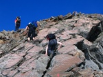 Andreas, Horst und Vera unmittelbar vor dem Erreichen des Gipfels.